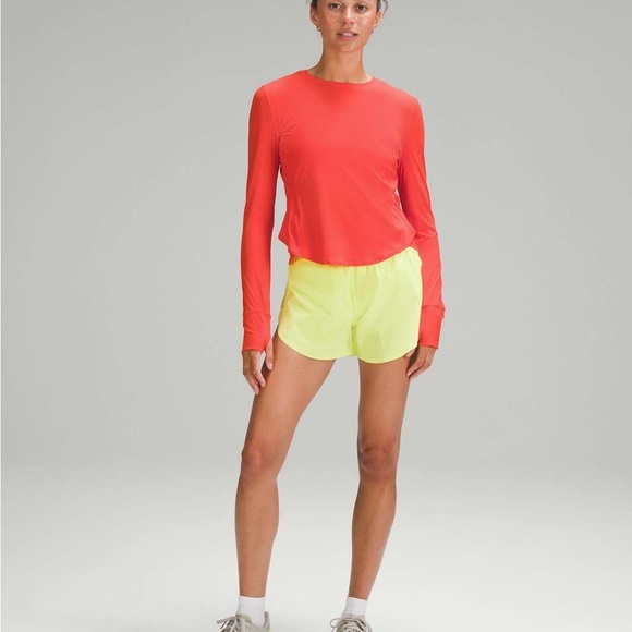 Lululemon UV Protection Fold-Over Running Long-Sleeve Shirt Solar Orange size 6‌ - Picture 3 of 14